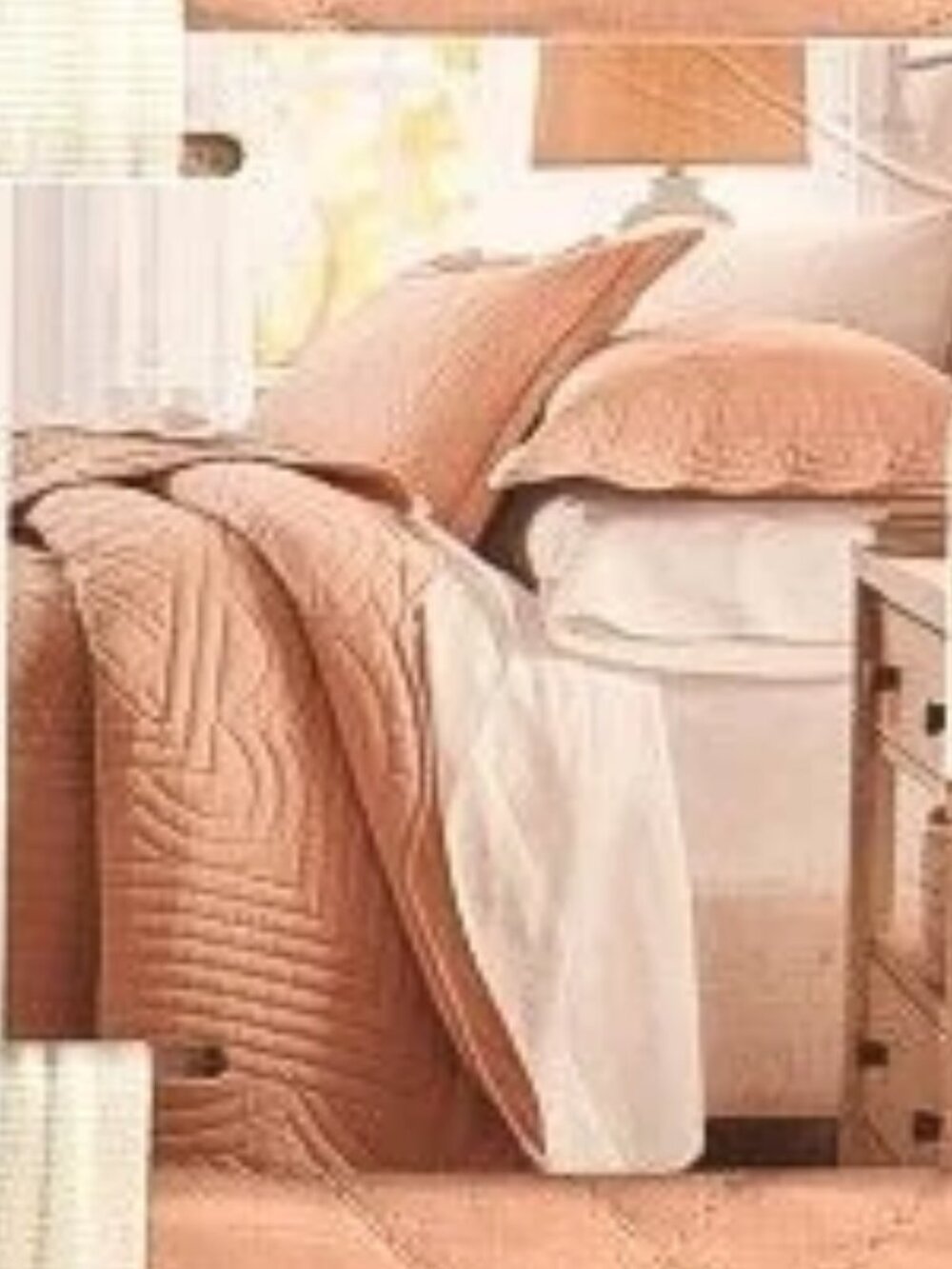 Charter Club Bailey Scallop Cotton KING Quilt & Pillow shams Set Warm Cozy Comfy